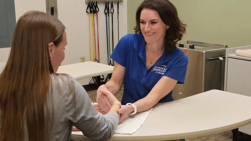 Patient with Physical Therapist