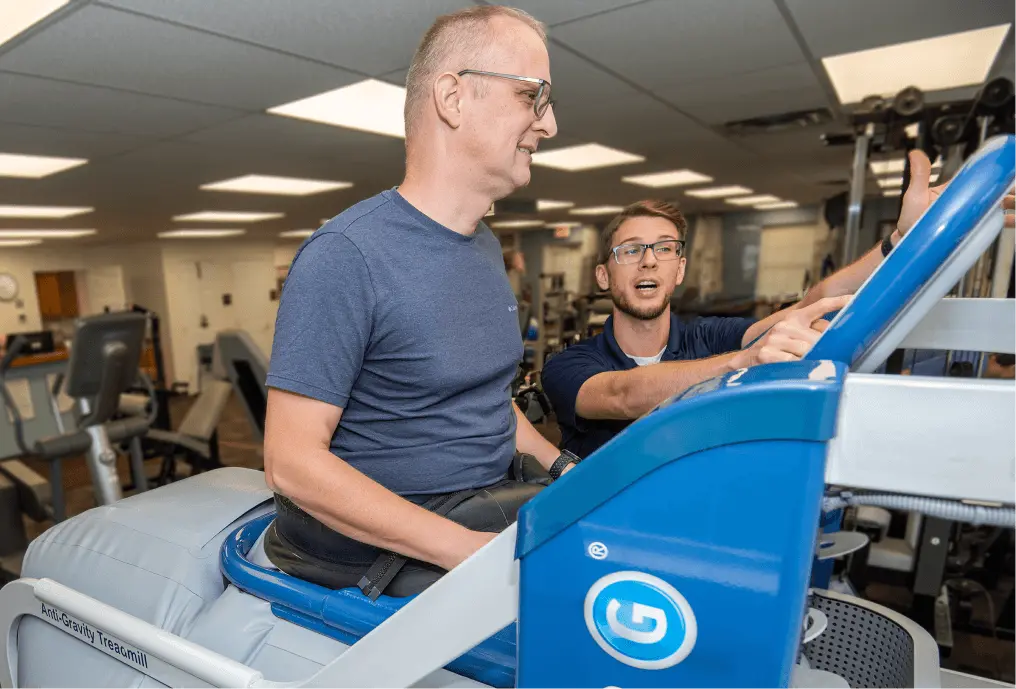 Patient on an Anti-Gravity Treadmill