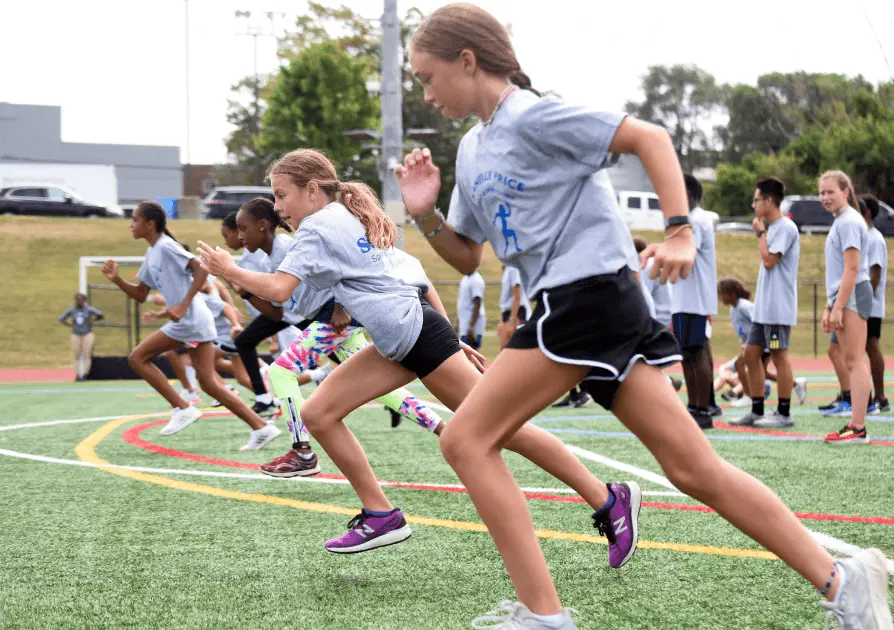 Young athletes on the field