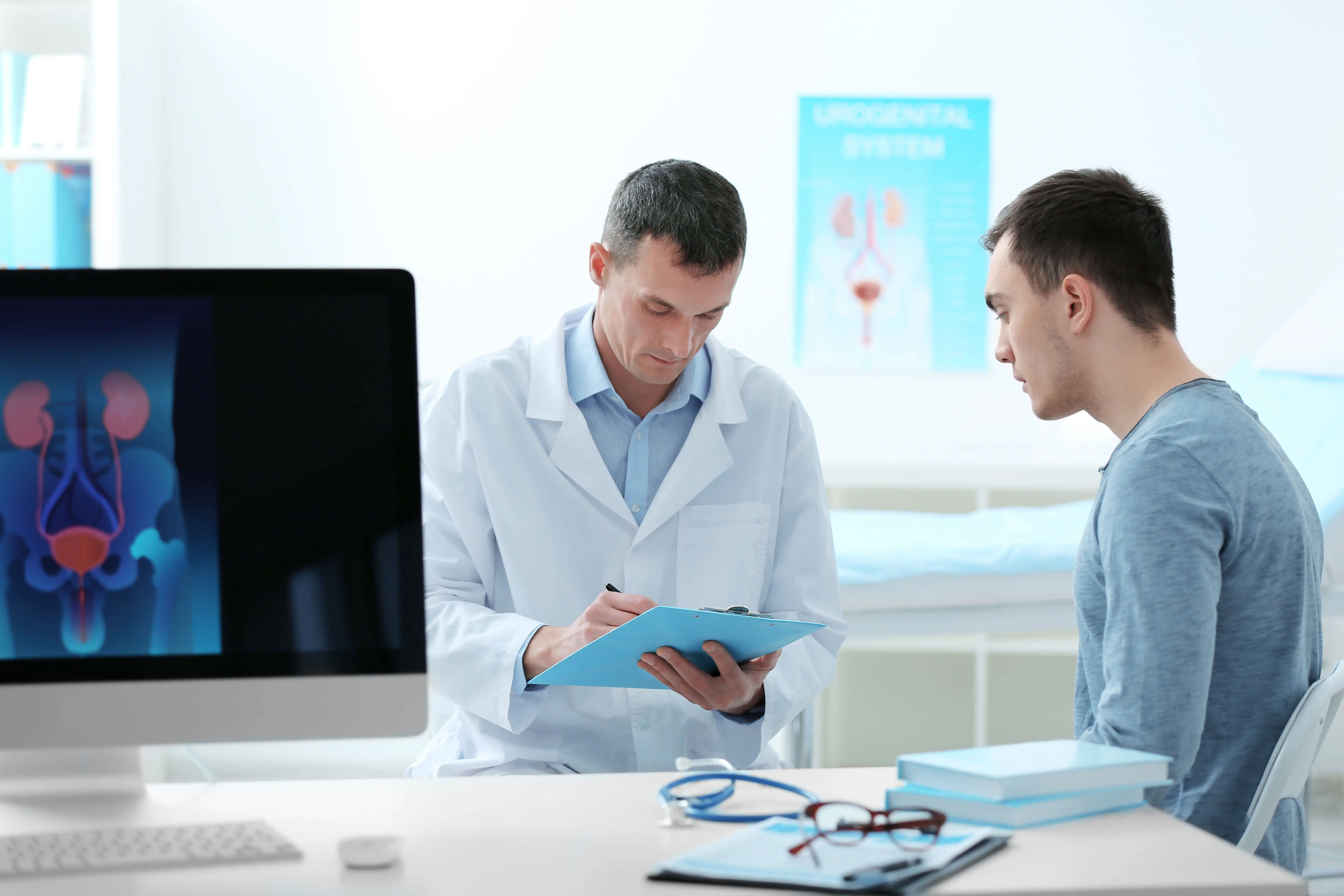 Doctor discussing results with a patient